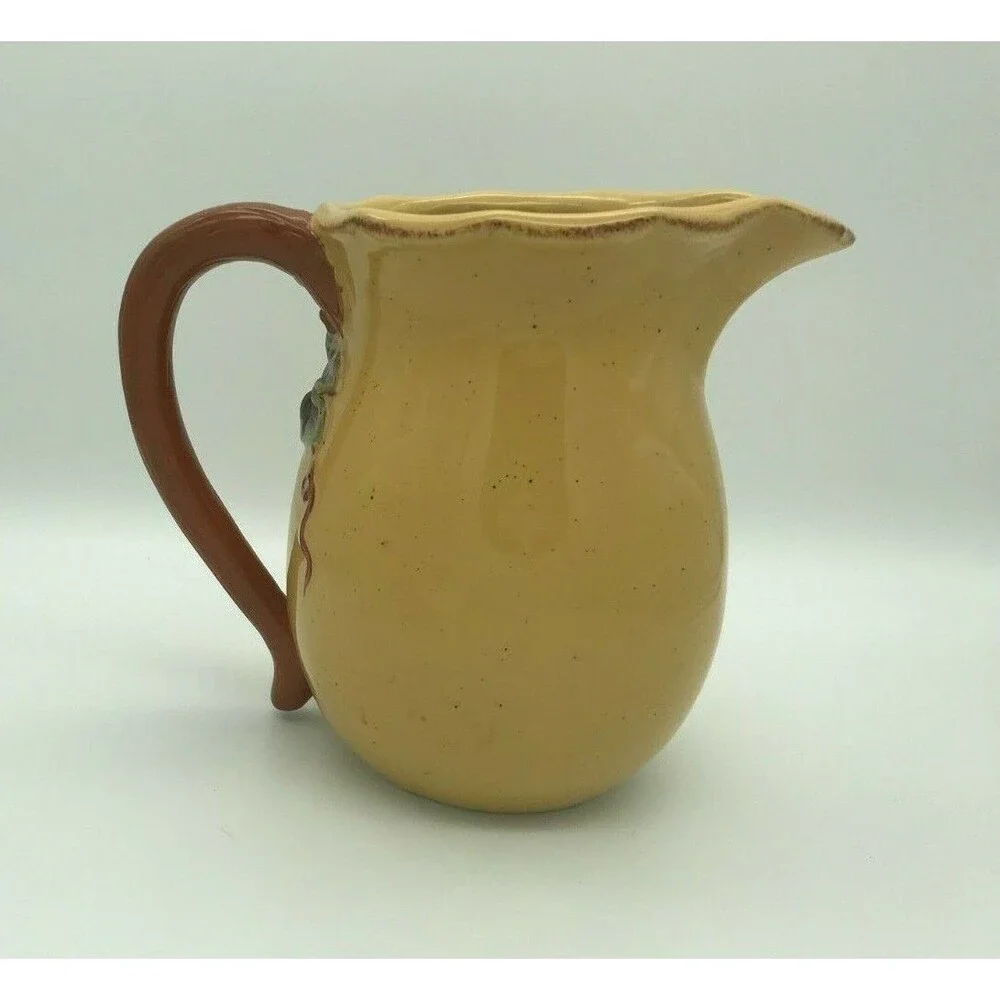 Vigor Int'l Inc. Ceramic Autumn Decor Drink Pitcher. 2 qt. Cottagecore Farmhouse